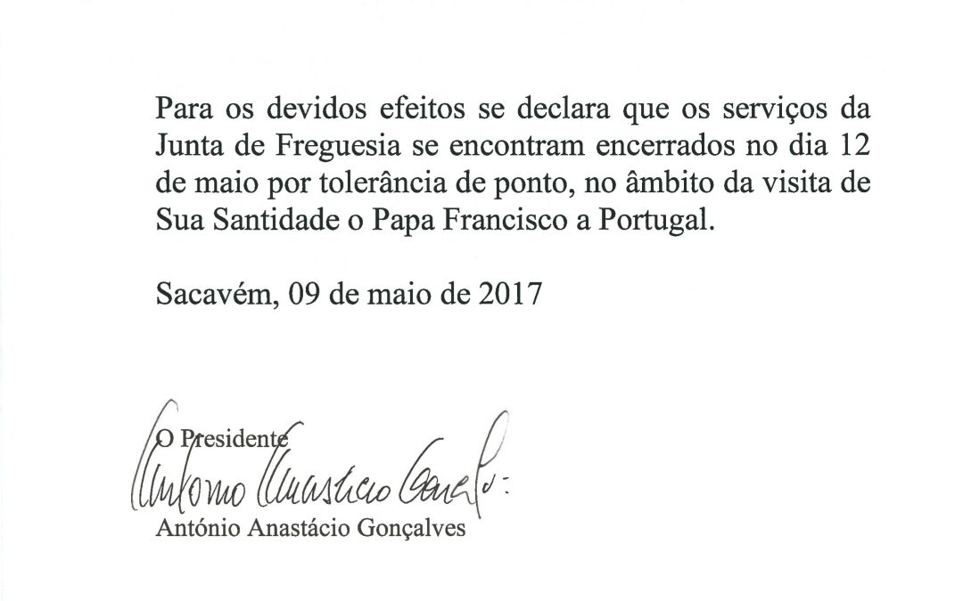 INFORMAÇÃO – TOLERÂNCIA DE PONTO