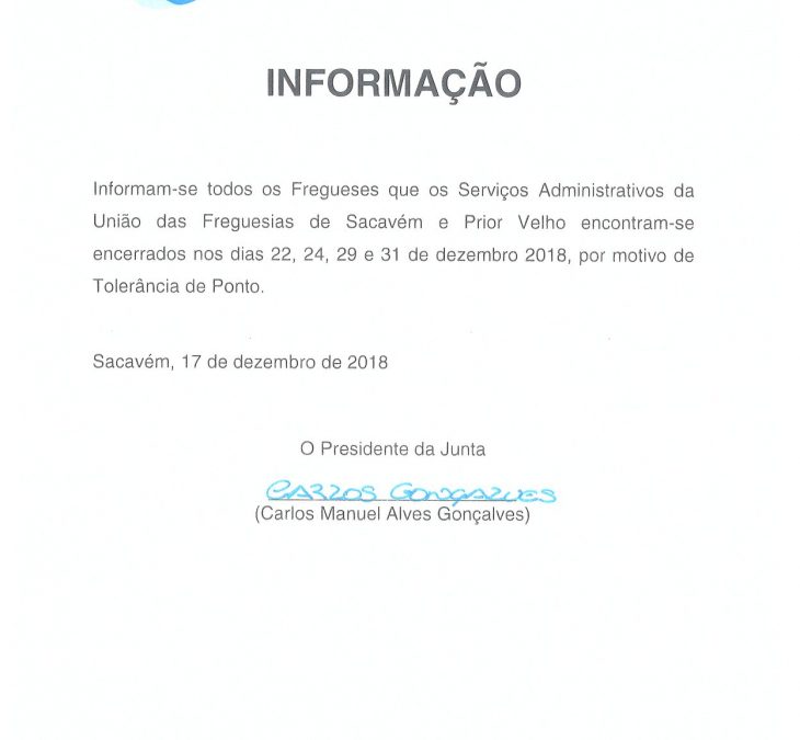 TOLERÂNCIA DE PONTO – Natal