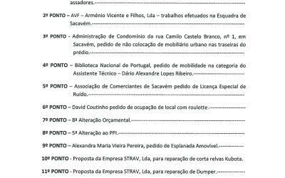 3.ª Reunião Ordinária de Executivo – 8 novembro