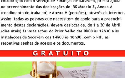 IRS – Ajuda no preenchimento das declarações