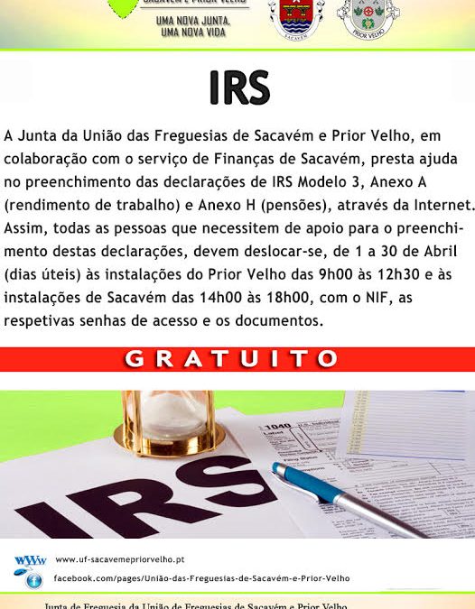 IRS – Ajuda no preenchimento das declarações