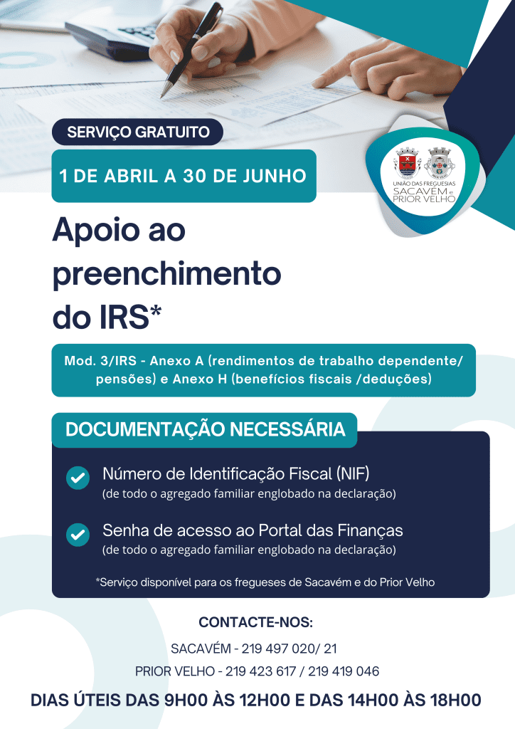 APOIO AO PREENCHIMENTO DA DECLARAÇÃO DO IRS | SERVIÇO GRATUITO | 1 DE ...