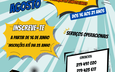 VERÃO 2025 | PROJETO OCUPAÇÃO TEMPOS LIVRES | DOS 16 AOS 21 ANOS | INSCRIÇÕES ABERTAS – A PARTIR DO DIA 16 DE JUNHO