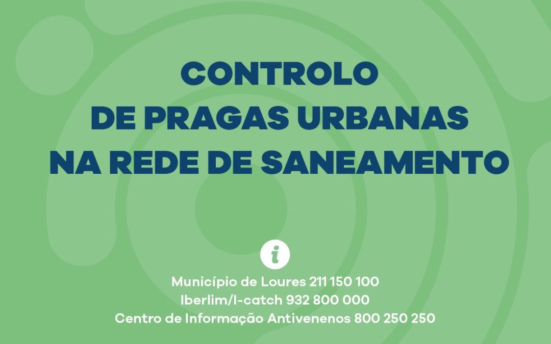 INFORMAÇÃO | CÂMARA MUNICIPAL DE LOURES | CONTROLO DE PRAGAS URBANAS NA REDE DE SANEAMENTO | SACAVÉM E PRIOR VELHO