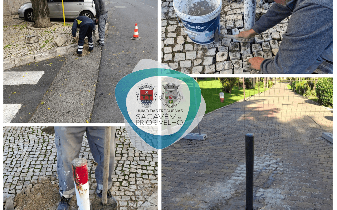 A DECORRER | REQUALIFICAÇÃO E MELHORAMENTO DO ESPAÇO PÚBLICO | COLOCAÇÃO E SUBSTITUIÇÃO DE PILARETES