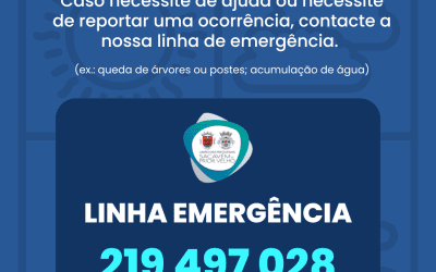 AVISO METEOROLÓGICO | AMARELO – LARANJA | LINHA DE EMERGÊNCIA: 219 497 028