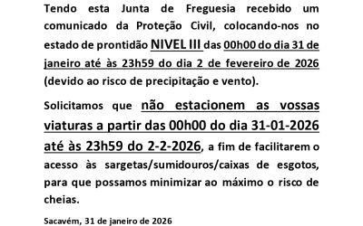 AVISO | NÃO ESTACIONAR | PRAÇA DA REPÚBLICA | SACAVÉM