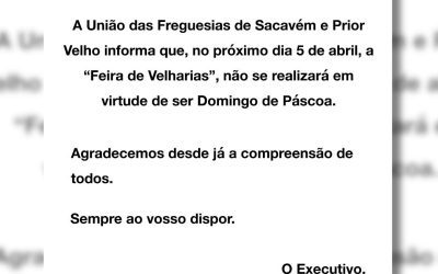 INFORMAÇÃO | FEIRA DE VELHARIAS | 5 DE ABRIL