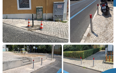 4 1 A DECORRER | REQUALIFICAÇÃO E MELHORAMENTO DO ESPAÇO PÚBLICO | COLOCAÇÃO E SUBSTITUIÇÃO DE PILARETES
