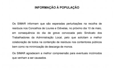 INFORMAÇÃO | SIMAR – 10 maio 2019