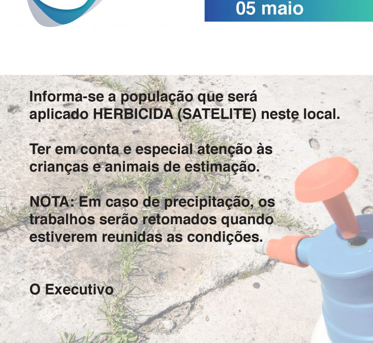 Aplicação de Herbicida – 05 maio