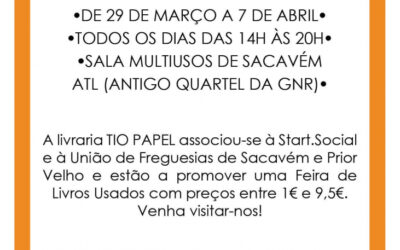 1ª FEIRA DO LIVRO EM SEGUNDA MÃO – 29 março a 7 abril 2019