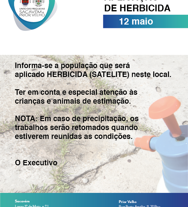 Aplicação de Herbicida – 12 maio