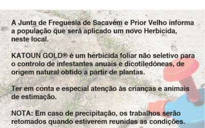 Aplicação de NOVO Herbicida – 7, 8 e 9 fevereiro 2019