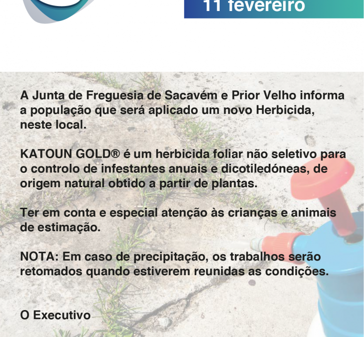 Aplicação de Herbicida KATOUN GOLD – 11 fevereiro 2019