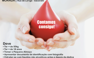 DIVULGAÇÃO | RECOLHA DE SANGUE | 7 DE SETEMBRO DE 2024 | BOMBEIROS VOLUNTÁRIOS DE SACAVÉM