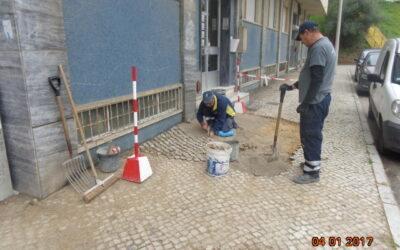 Requalificação de calçada na Rua Grão Vasco