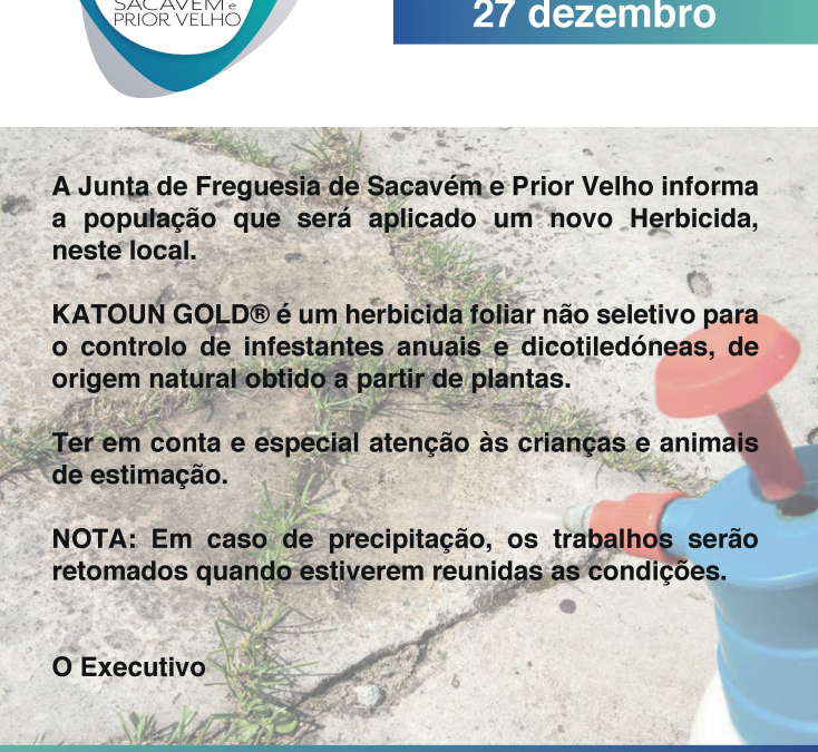 Aplicação de Herbicida KATOUN GOLD – 27 dezembro 2019