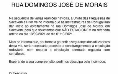 ASFALTAMENTO | rua Domingos José de Morais