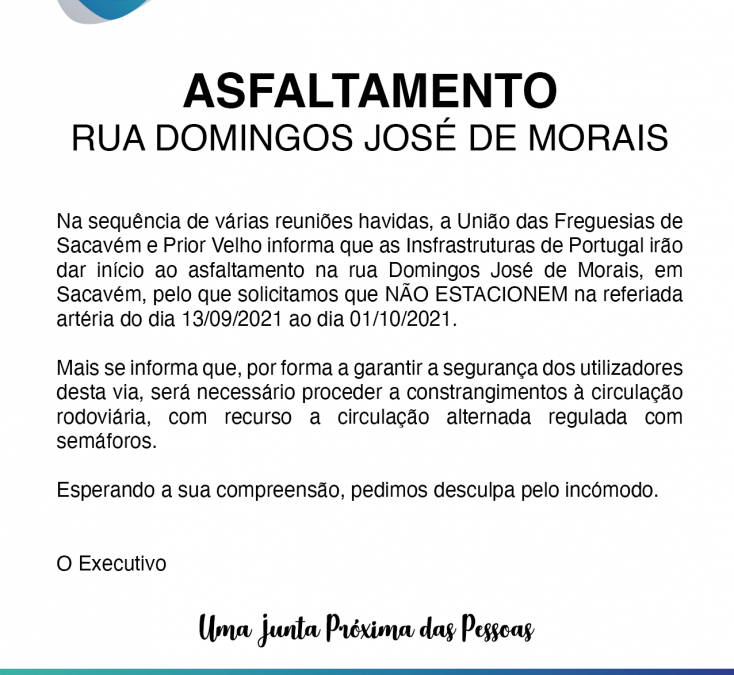 ASFALTAMENTO | rua Domingos José de Morais