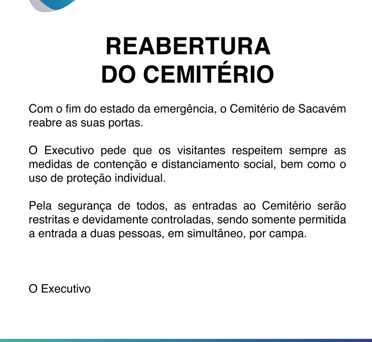 REABERTURA DO CEMITÉRIO