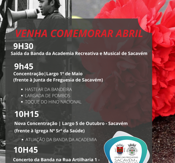 VENHA COMEMORAR ABRIL | 48º ANIVERSÁRIO 25 DE ABRIL