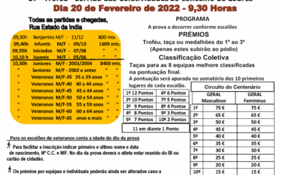 XXXIV MILHA URBANA DA CIDADE DE SACAVÉM | XXI CIRCUITO DO CENTENÁRIO | 37º TROFÉU “ CORRIDA DAS COLETIVIDADES DO CONCELHO DE LOURES”