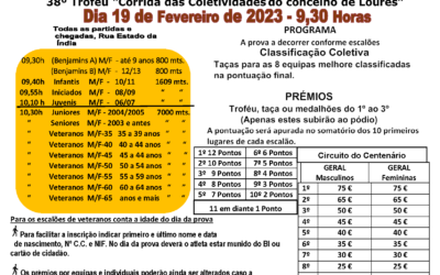 XXXV MILHA URBANA DA CIDADE DE SACAVÉM | 19 DE FEVEREIRO DE 2023