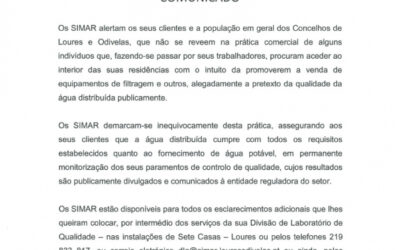 Comunicado SIMAR