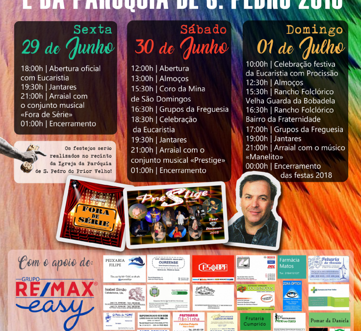 FESTAS DA VILA DO PRIOR VELHO E DA PARÓQUIA DE S. PEDRO 2018