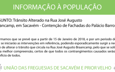 Informação à População | Trânsito alterado