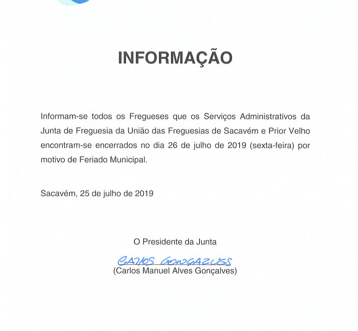 INFORMAÇÃO À POPULAÇÃO